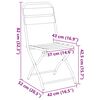 vidaXL Πτυσσόμενη Καρέκλα Κήπου 2 pcs Ανθρακί 55 x 56.5 x 91εκ Ατσάλι
