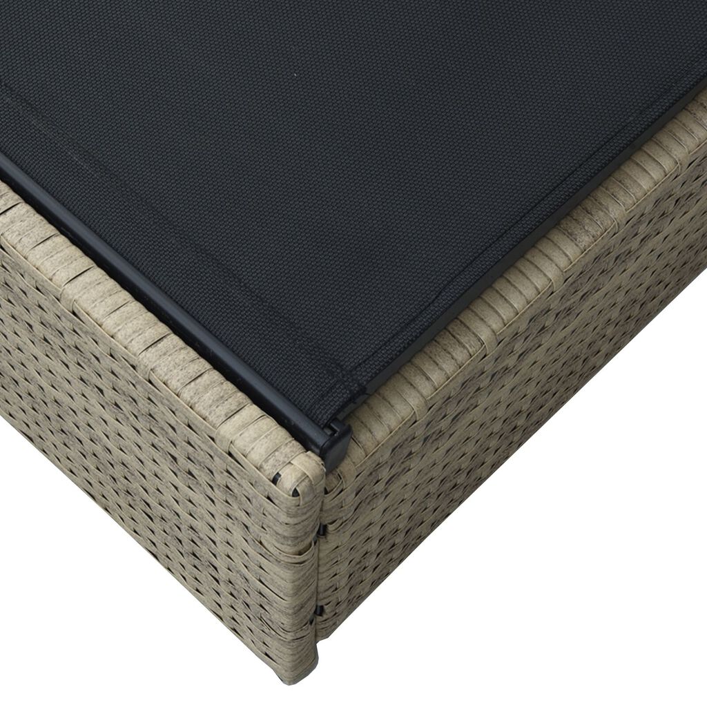 vidaXL Ξαπλώστρα με μαξιλάρι Μπεζ 60 x 200 x 27εκ συνθετικό ρατάν