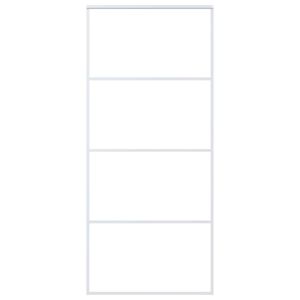 vidaXL Συρόμενη Πόρτα Λευκή Αμμοβολή 90x205 εκ. Γυαλί ESG/Αλουμίνιο