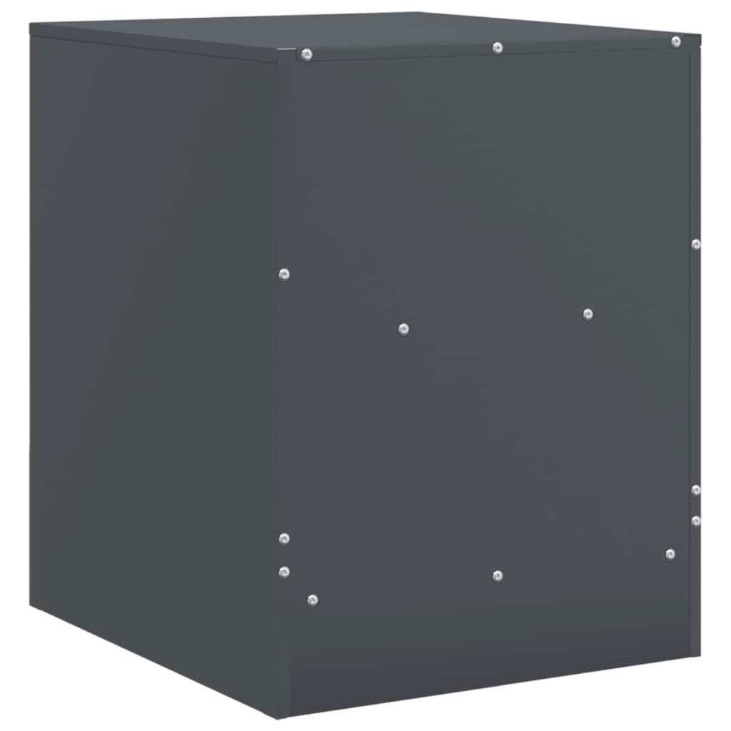 vidaXL Κομοδίνα 2 τεμ. Ανθρακί 34,5 x 39 x 44 εκ. από Χάλυβα