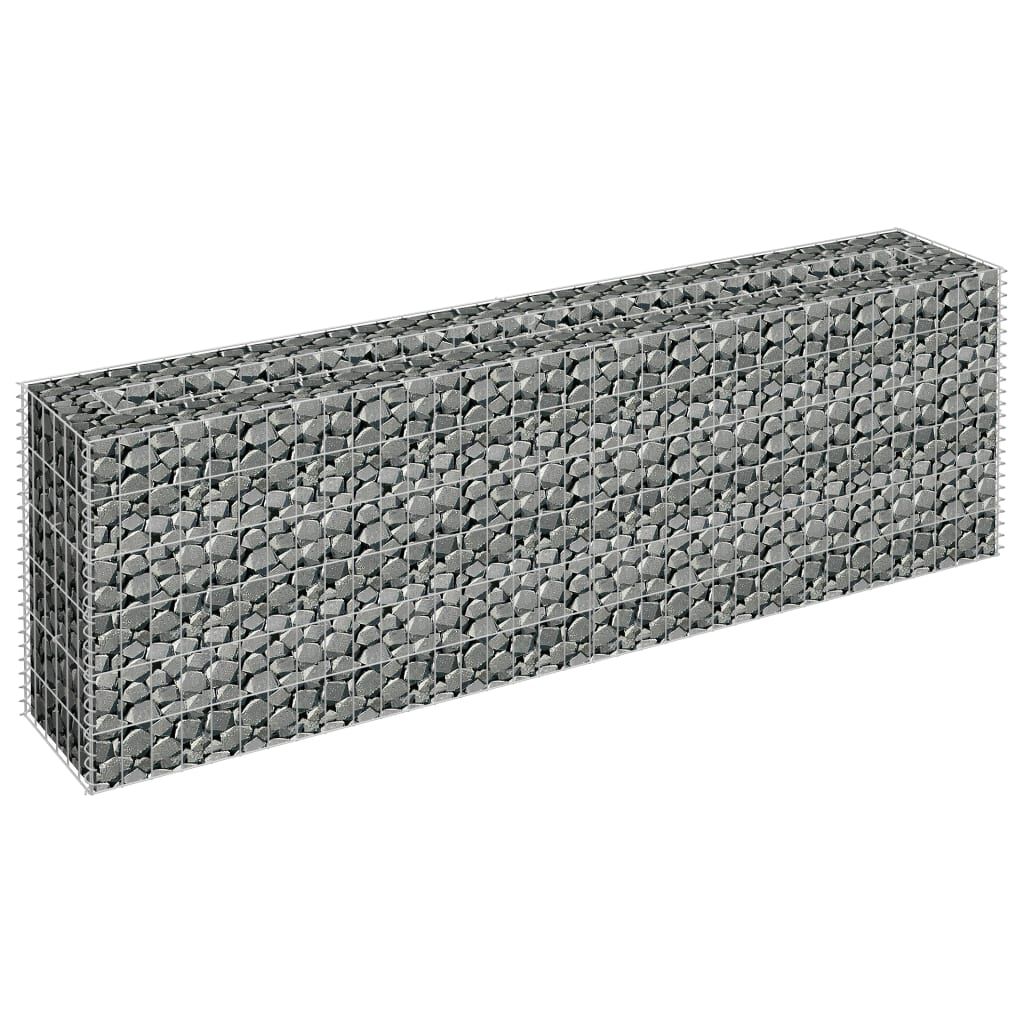 vidaXL Συρματοκιβώτιο-Γλάστρα Υπερυψωμένη 180x30x60 εκ. Γαλβ. Χάλυβας
