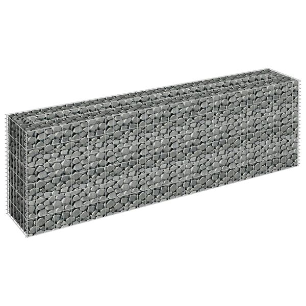 vidaXL Συρματοκιβώτιο-Γλάστρα Υπερυψωμένη 180x30x60 εκ. Γαλβ. Χάλυβας