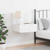 vidaXL Κομοδίνο με συρτάρι Λευκό 44 x 32.5 x 40 εκ. Μασίφ ξύλο πεύκου