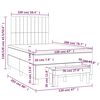 vidaXL Κρεβάτι Boxspring με Στρώμα Σκούρο Γκρι 120x200 εκ. Υφασμάτινο