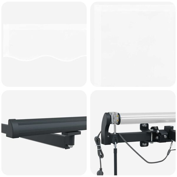 Αυτόματη Ανασυρόμενη Τέντα με LED Λευκή 600x350 εκ.