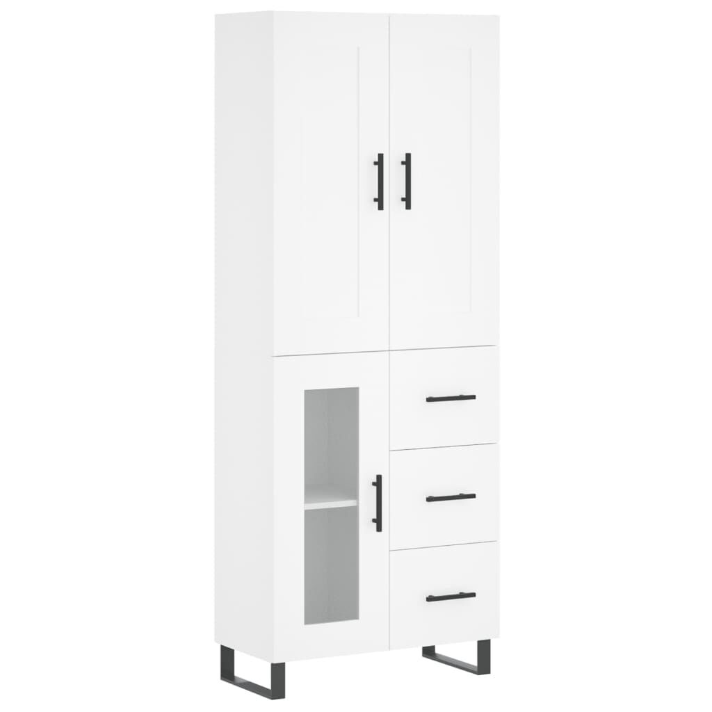 vidaXL Ντουλάπι Λευκό 69,5x34x180 εκ. από Επεξεργασμένο Ξύλο