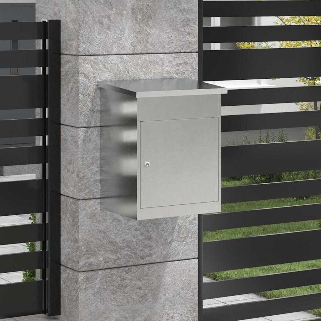 vidaXL Θυρίδα Πακέτων Μαύρο 44 x 35 x 59 εκατοστά Ανοξείδωτο ατσάλι