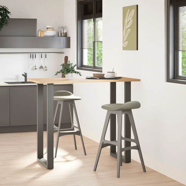 vidaXL Πόδια Τραπεζιού Μπαρ σε Σχήμα U, 2 τεμ. Ανθρακί 60x(110-111) εκ. Ατσάλι