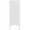 vidaXL Ντουλάπι Αποθήκευσης Λευκό 42,5x35x101,5 εκ. από Ατσάλι