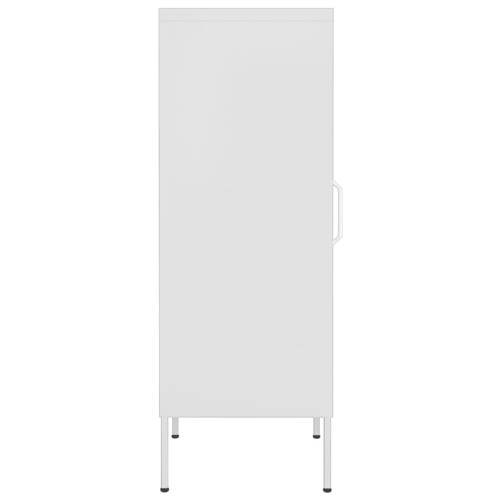 vidaXL Ντουλάπι Αποθήκευσης Λευκό 42,5x35x101,5 εκ. από Ατσάλι