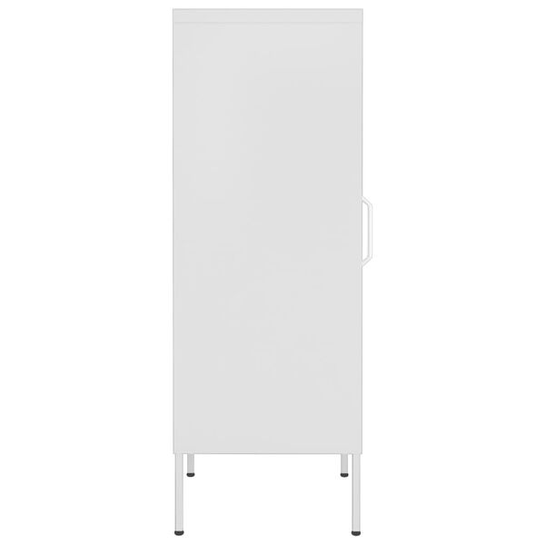 vidaXL Ντουλάπι Αποθήκευσης Λευκό 42,5x35x101,5 εκ. από Ατσάλι
