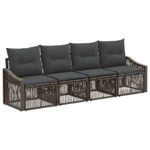 vidaXL &Sigma;&epsilon;&tau; &Kappa;&alpha;&nu;&alpha;&pi;έ &Kappa;ή&pi;&omicron;&upsilon; 4 pcs &Gamma;&kappa;&rho;&iota; &sigma;&upsilon;&nu;&theta;&epsilon;&tau;&iota;&kappa;ό &rho;&alpha;&tau;ά&nu;