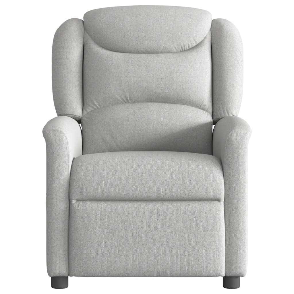 vidaXL καρέκλα ανάκλισης μασάζ Cloud Grey Fabric