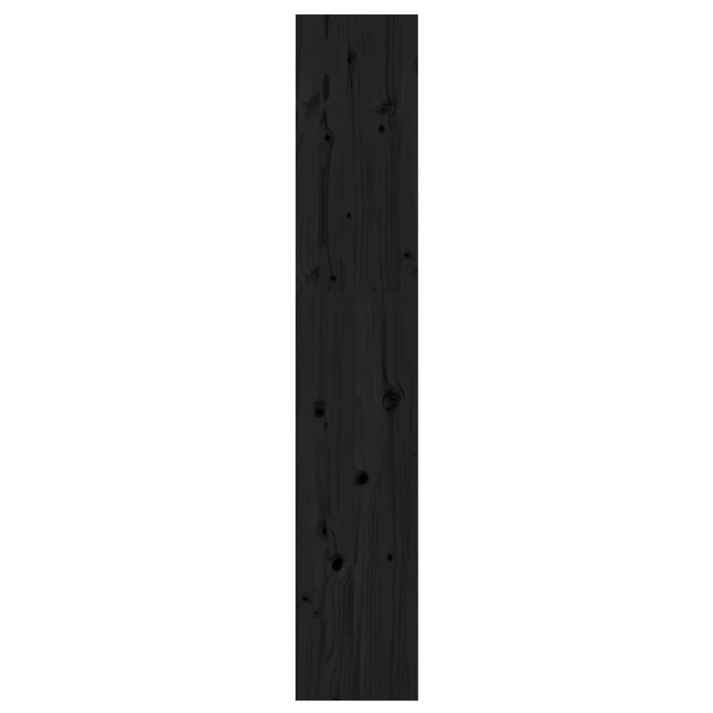 vidaXL Βιβλιοθήκη/Διαχωριστικό Χώρου Μαύρη 60x30x167,5 εκ. Μασίφ Πεύκο