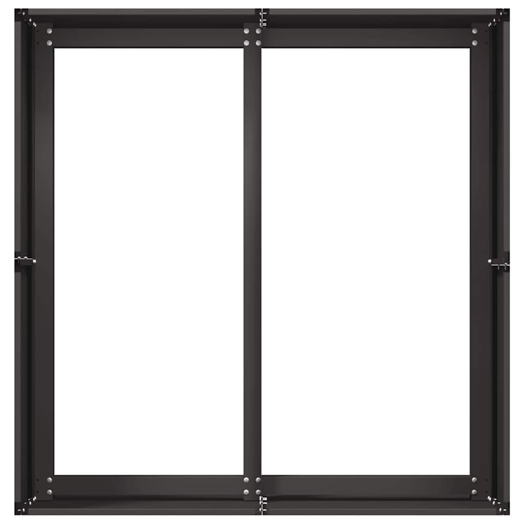 vidaXL Ζαρντινιέρα Μαύρη 80x80x40 εκ. από Χάλυβα Ψυχρής Έλασης