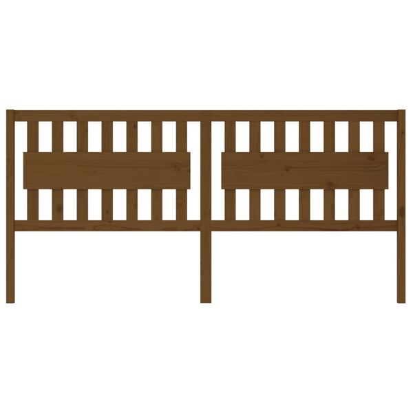 vidaXL Κεφαλάρι Κρεβατιού Μελί 205,5x4x100 εκ. Μασίφ Ξύλο Πεύκου