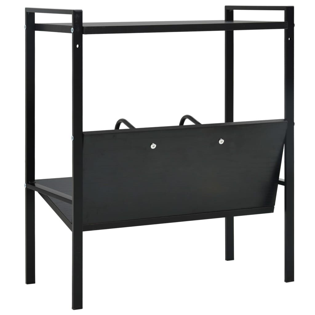 vidaXL Βιβλιοθήκη 2 Επιπέδων Μαύρη 52x28x59 εκ. Επεξεργασμένο Ξύλο