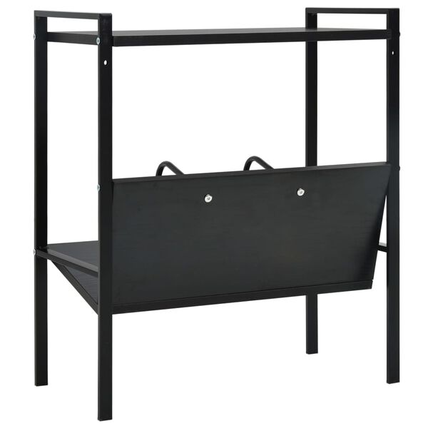 vidaXL Βιβλιοθήκη 2 Επιπέδων Μαύρη 52x28x59 εκ. Επεξεργασμένο Ξύλο