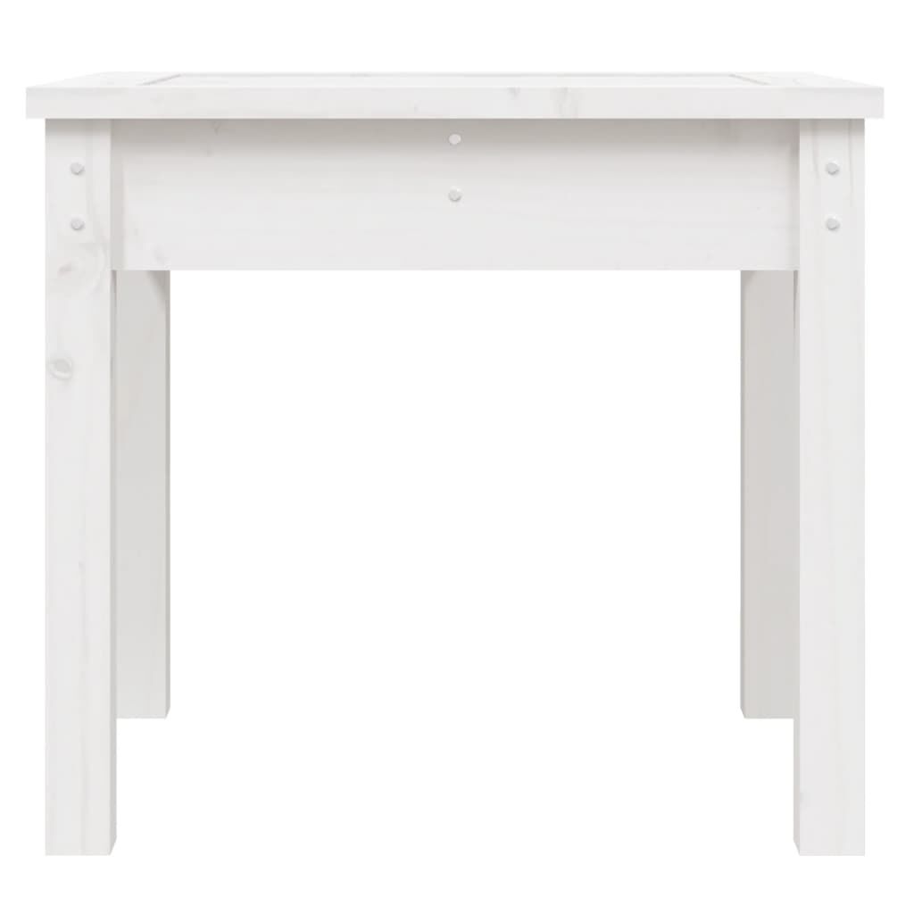 vidaXL Παγκάκι Κήπου Λευκό 50x44x45 εκ. από Μασίφ Ξύλο Πεύκου