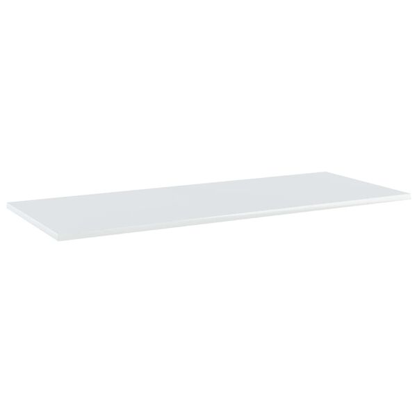 vidaXL Ράφια Βιβλιοθήκης 4 τεμ. Γυαλ. Λευκό 100x40x1,5 εκ. Επεξ. Ξύλο