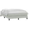 vidaXL Κρεβάτι Boxspring με Στρώμα Ανοιχτό Γκρι 160x210 εκ. Βελούδινο