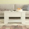 vidaXL Τραπεζάκι Σαλονιού Γυαλ. Λευκό 79x49x41 εκ. Επεξεργασμένο Ξύλο