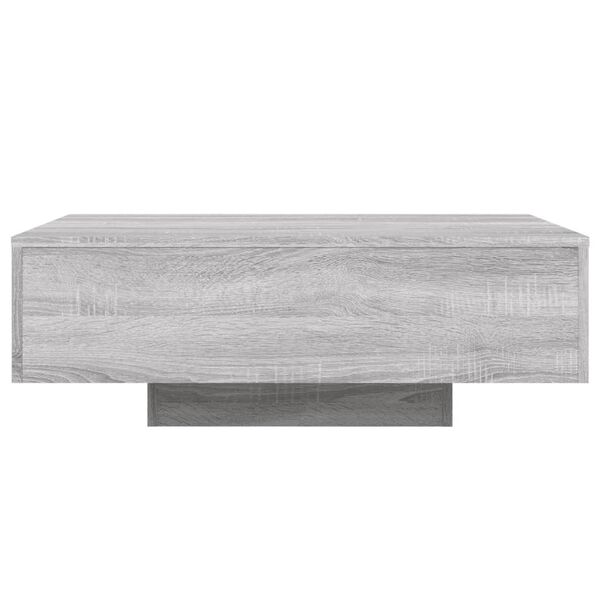 vidaXL Τραπεζάκι Σαλονιού με Φώτα LED Γκρι Sonoma 85x55x31 εκ.