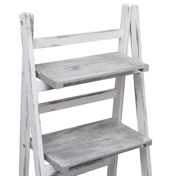 vidaXL Ραφιέρα Φυτών Τετραώροφη Γκρι 43 x 33 x 113 εκ. Ξύλινη