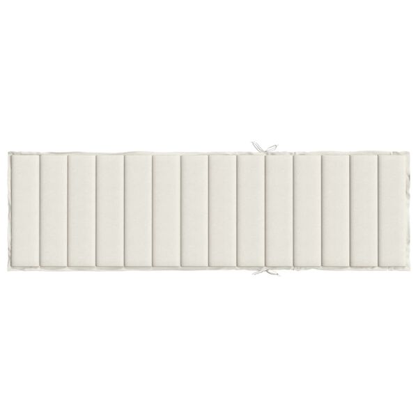 vidaXL Μαξιλάρι Ξαπλώστρας Κρεμ Μελανζέ 200x50x4 εκ. Ύφασμα