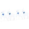 vidaXL LED Ρούντερ 4 pcs Λευκό ύφασμα