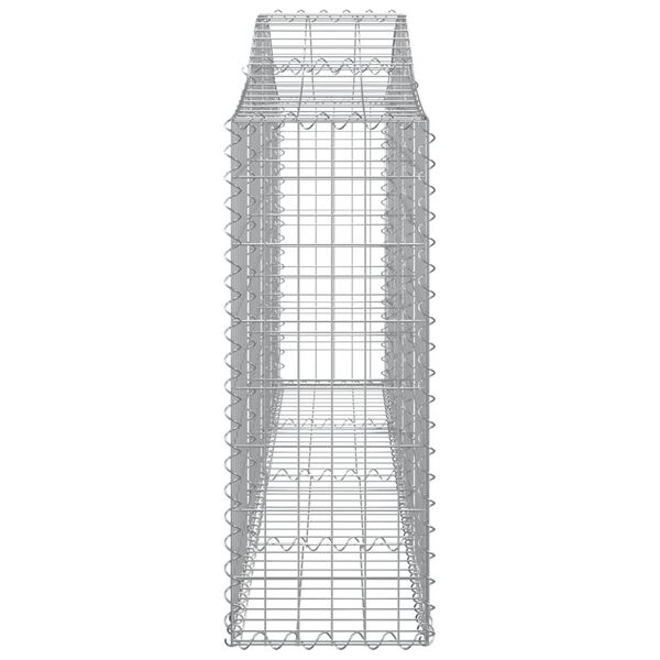 vidaXL Συρματοκιβώτια Τοξωτά 12 τεμ. 200x30x80/100 εκ. Γαλβαν. Ατσάλι