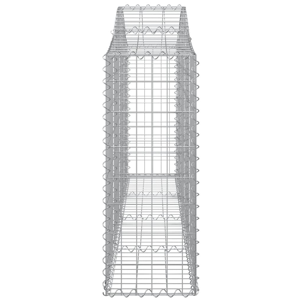 vidaXL Συρματοκιβώτια Τοξωτά 5 τεμ. 200x30x80/100 εκ. Γαλβαν. Ατσάλι