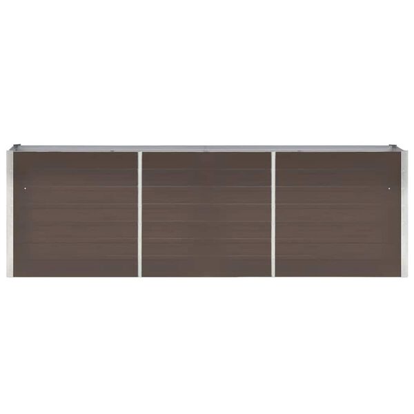 vidaXL Ζαρντινιέρα Υπερυψωμένη Καφέ 240x40x77 εκ. Γαλβανισμ. Χάλυβας
