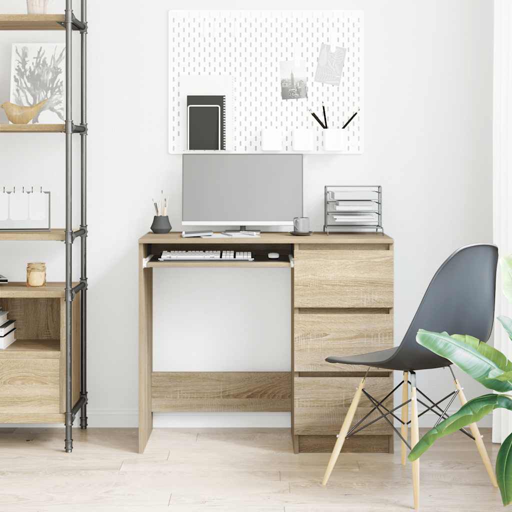 vidaXL Γραφείο Χρώμα Sonoma Δρυς 90 x 45 x 76 εκ. από Επεξ. Ξύλο
