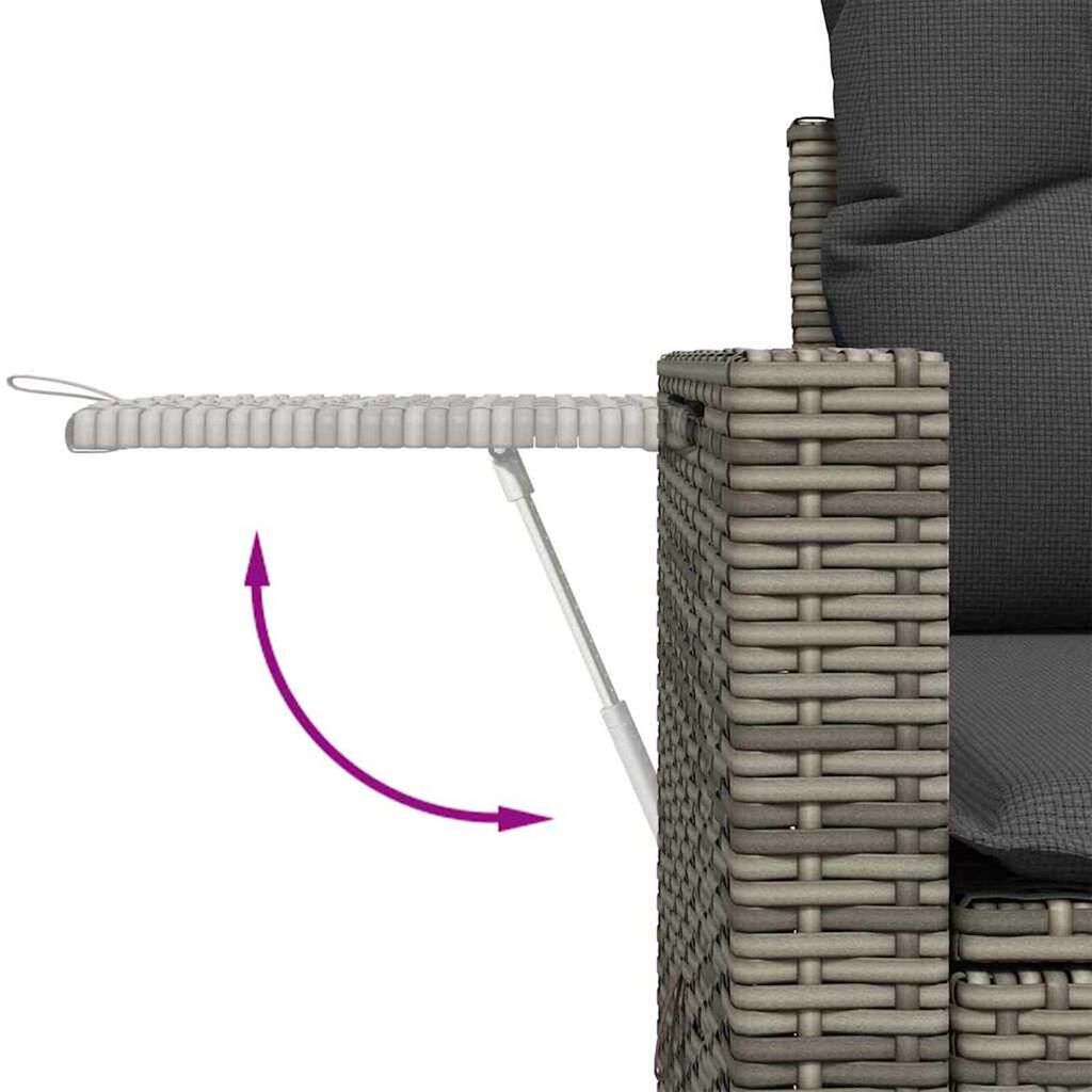vidaXL Σετ Καναπέ Κήπου 12 pcs Γκρι συνθετικό ρατάν