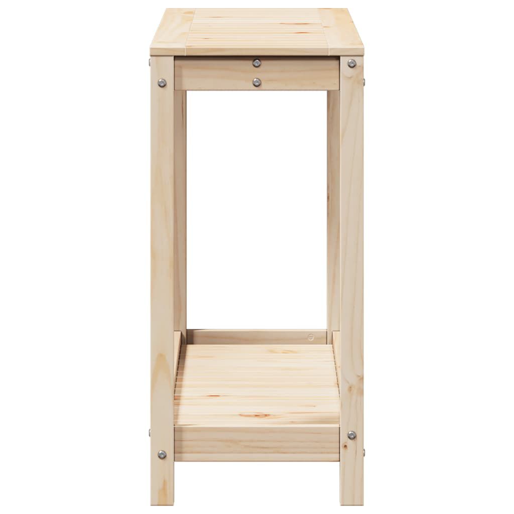 vidaXL Τραπέζι Κηπουρικής με Ράφι 108 x 35 x 75 εκ. Μασίφ Ξύλο Πεύκου