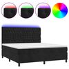 vidaXL &Kappa;&rho;&epsilon;&beta;ά&tau;&iota; Boxspring &mu;&epsilon; &Sigma;&tau;&rho;ώ&mu;&alpha; & LED &Mu;&alpha;ύ&rho;&omicron; 160x200 &epsilon;&kappa;. &Beta;&epsilon;&lambda;&omicron;ύ&delta;&iota;&nu;&omicron;