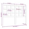 vidaXL Κεφαλάρι Κρεβατιού Γκρι 125,5 x 4 x 100 εκ. Μασίφ Ξύλο Πεύκου