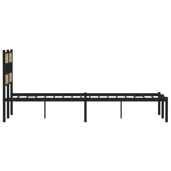 vidaXL Σκελετός Κρεβ. Χωρίς Στρώμα Sonoma Δρυς 120x200 εκ. Μεταλλικό