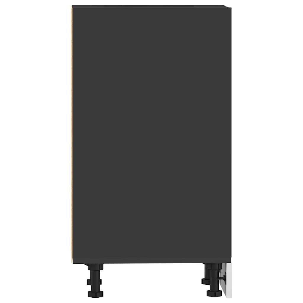 vidaXL Ντουλάπι Δαπέδου Riga Μαύρο 30x44,5x81,5 εκ. Μοριοσανίδα