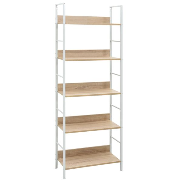 vidaXL Ραφιέρα 5 Επιπέδων Δρυς 60x27,6x158,5 εκ. Επεξεργασμένο Ξύλο