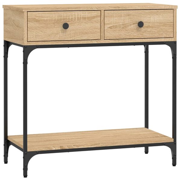 vidaXL Τραπέζι Κονσόλα Sonoma Δρυς 75x34,5x75 εκ. Επεξεργασμένο Ξύλο