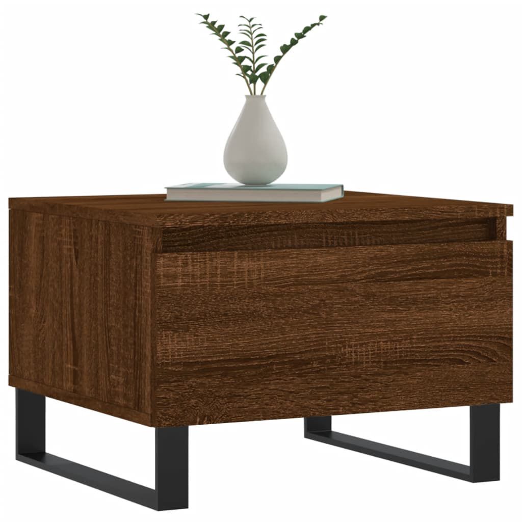 vidaXL Τραπεζάκι Σαλονιού Καφέ Δρυς 50x46x35 εκ. Επεξεργασμένο Ξύλο