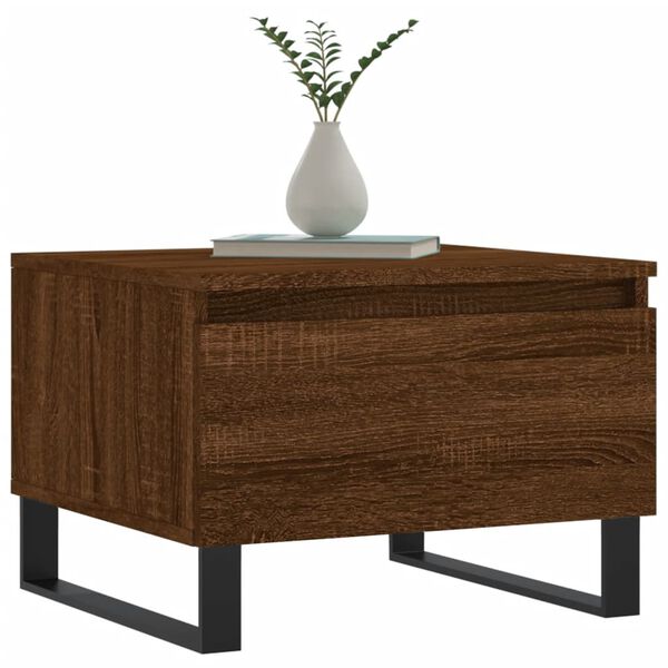 vidaXL Τραπεζάκι Σαλονιού Καφέ Δρυς 50x46x35 εκ. Επεξεργασμένο Ξύλο