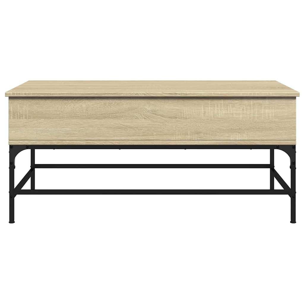 vidaXL Τραπεζάκι Σαλονιού Sonoma Δρυς 100x50x45εκ Επεξ. Ξύλο + Μέταλλο