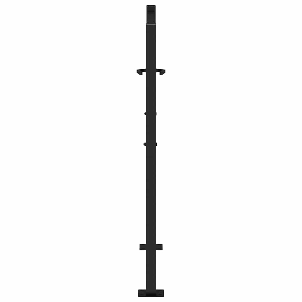 vidaXL Πύλη κήπου Μαύρη 105x106 cm Ατσάλινος σταυρός σχεδιασμού
