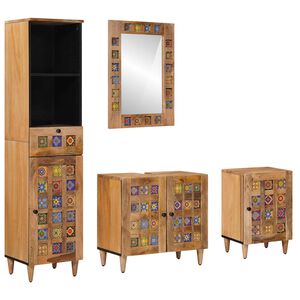 vidaXL &Sigma;&epsilon;&tau; &Epsilon;&pi;ί&pi;&lambda;&omega;&nu; &Mu;&pi;ά&nu;&iota;&omicron;&upsilon; &mu;&epsilon; &sigma;&upsilon;&rho;&tau;ά&rho;&iota; 4 pcs &Phi;&upsilon;&sigma;&iota;&kappa;ό &Sigma;&tau;&epsilon;&rho;&epsilon;ό &xi;ύ&lambda;&omicron; &mu;ά&nu;&gamma;&kappa;&omicron;