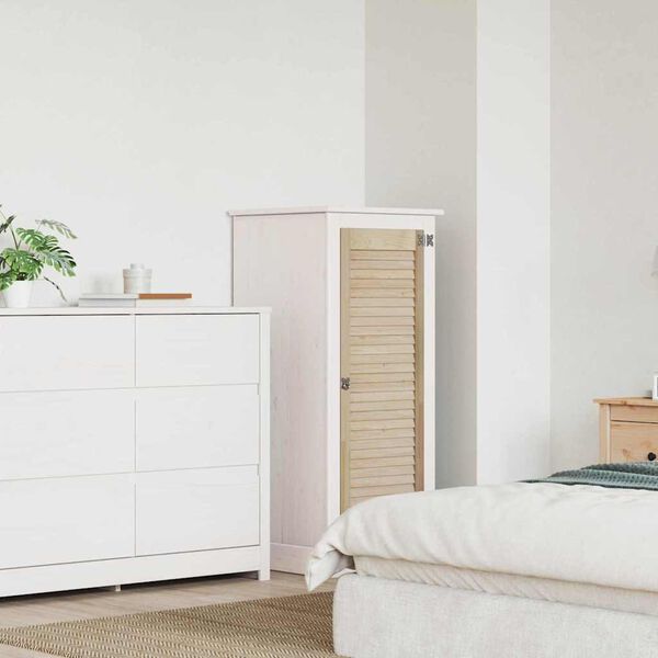 vidaXL Πόρτα Ντουλάπας Φυσικό 140.5 x 2.1 x 49.5 cm Μασίφ ξύλο πεύκου