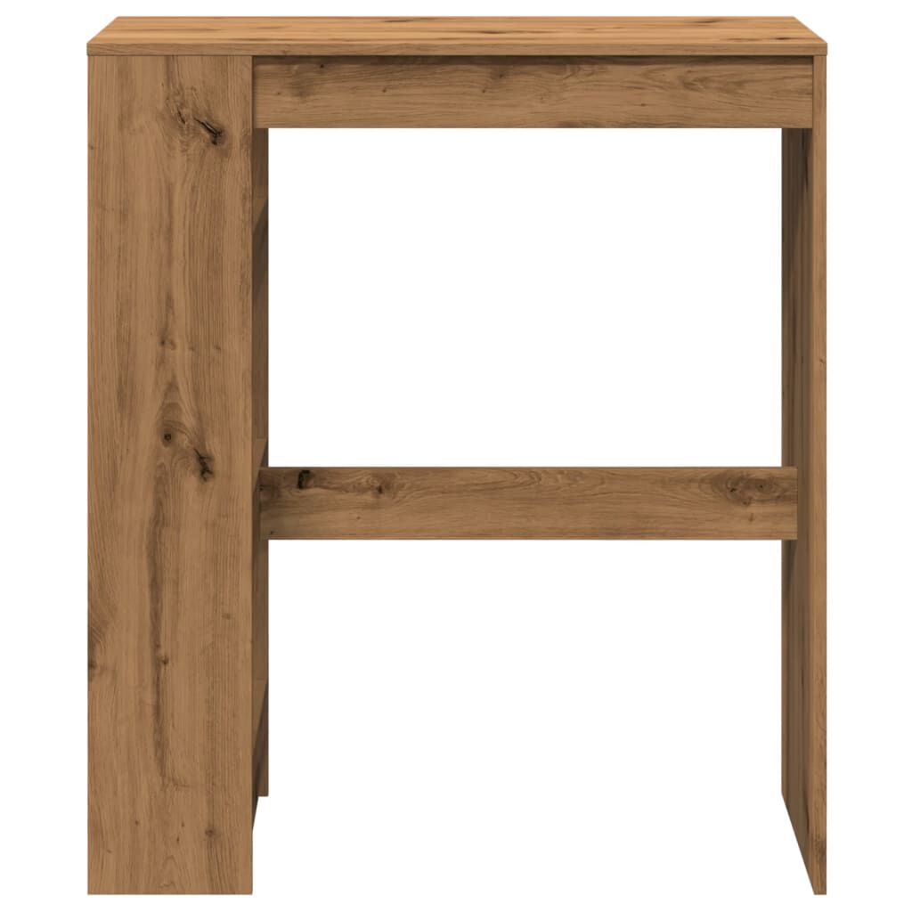 vidaXL Τραπέζι Μπαρ με Ράγες Δρυς 90x40x103,5 εκ. Επεξεργ. Ξύλο