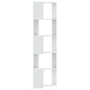 vidaXL Βιβλιοθήκη Γωνιακή 5 Επ. Λευκή 50x50x179εκ Επεξ. Ξύλο